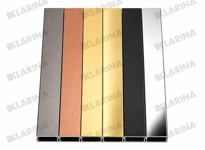 Klarina probnik kolorow kabin miedz sZczotkowana grafit gunmetal black chrom czarne drzwi przesuwne KLARINA.png